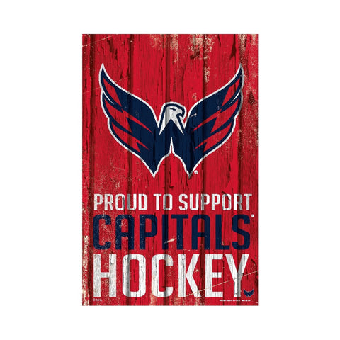 ~Washington Capitals Sign 11x17 Wood Proud to Support Design - Special Order~ backorder