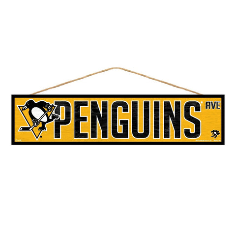 ~Pittsburgh Penguins Sign 4x17 Wood Avenue Design~ backorder