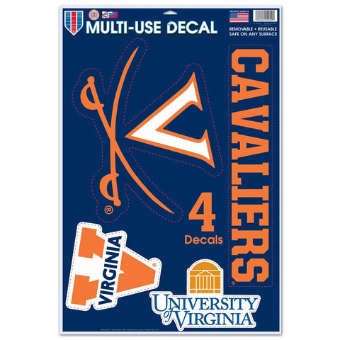 ~Virginia Cavaliers Decal 11x17 Multi Use 4 Piece - Special Order~ backorder