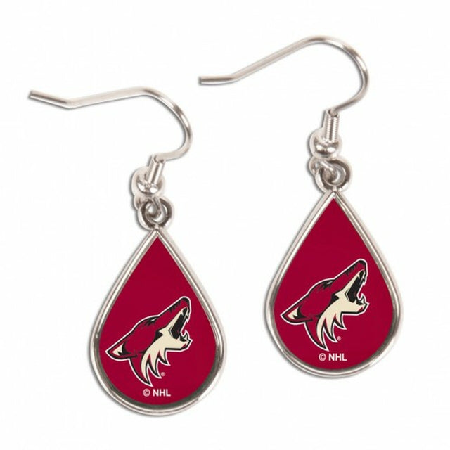 Pendientes de los Arizona Coyotes con forma de lágrima