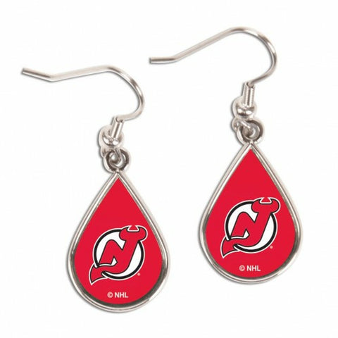 ~New Jersey Devils Earrings Tear Drop Style - Special Order~ backorder