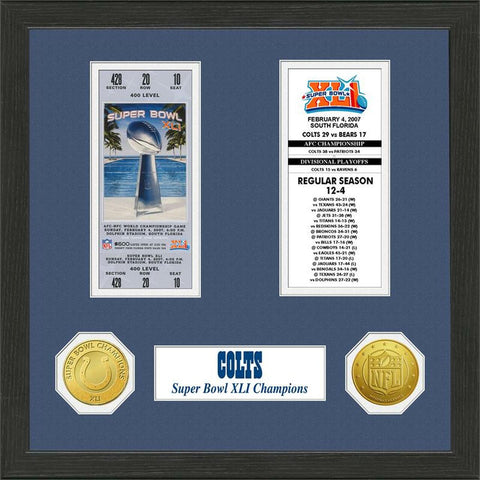 ~Indianapolis Colts Super Bowl Ticket Collection Plaque~ backorder