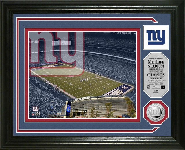 Moneda única de la serie Stadium de los New York Giants con foto de Mint