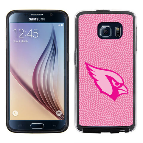 Arizona Cardinals Phone Case Pink Football Pebble Grain Feel Samsung Galaxy S6 CO