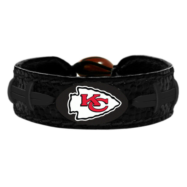 Pulsera de los Kansas City Chiefs Color del equipo Tonal Negro Fútbol