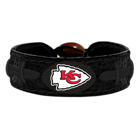 ~Kansas City Chiefs Bracelet Team Color Tonal Black Football~ backorder
