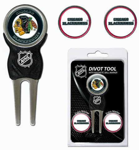 ~Chicago Blackhawks Golf Divot Tool with 3 Markers - Special Order~ backorder
