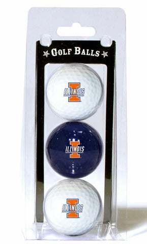 ~Illinois Fighting Illini 3 Pack of Golf Balls - Special Order~ backorder