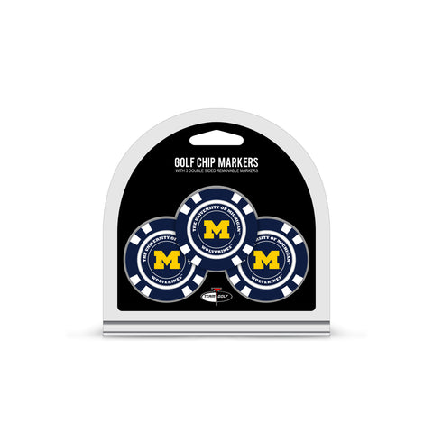 Michigan Wolverines Golf Chip with Marker 3 Pack