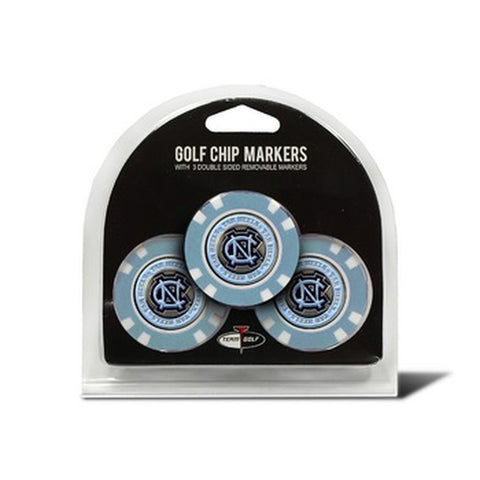 North Carolina Tar Heels Golf Chip with Marker 3 Pack - Special Order