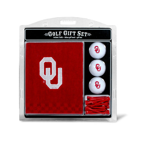 Oklahoma Sooners Golf Gift Set with Embroidered Towel