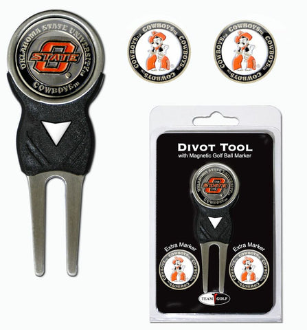 ~Oklahoma State Cowboys Golf Divot Tool with 3 Markers - Special Order~ backorder