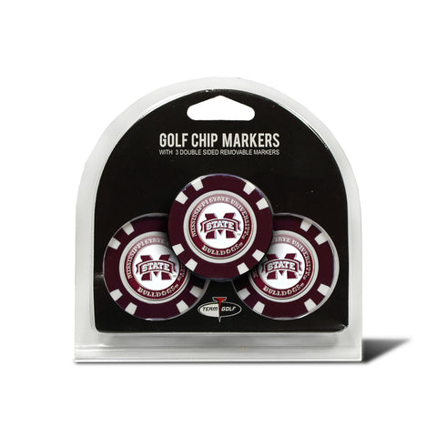 ~Mississippi State Bulldogs Golf Chip with Marker 3 Pack - Special Order~ backorder