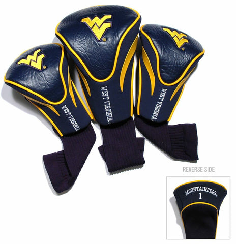 ~West Virginia Mountaineers Golf Club 3 Piece Contour Headcover Set - Special Order~ backorder