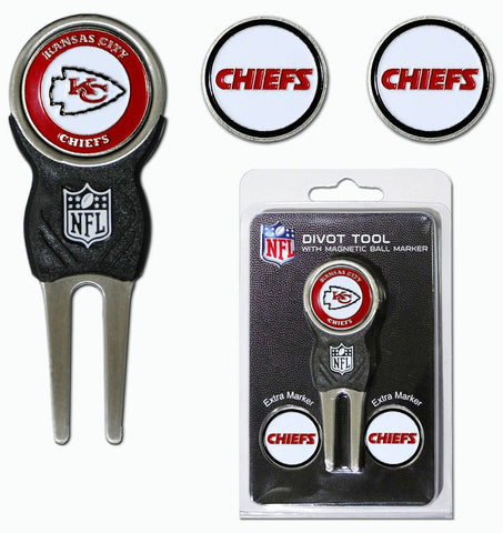 ~Kansas City Chiefs Golf Divot Tool with 3 Markers - Special Order~ backorder