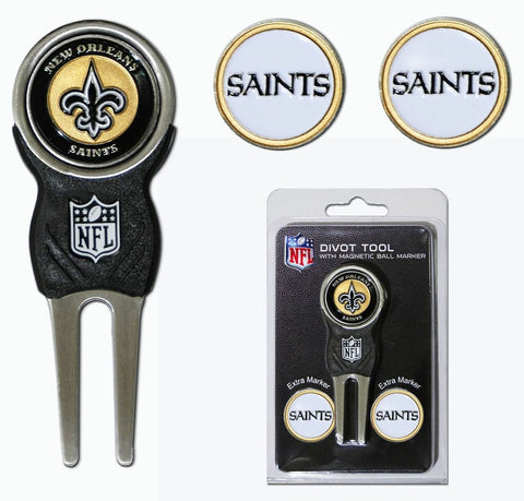 ~New Orleans Saints Golf Divot Tool with 3 Markers - Special Order~ backorder