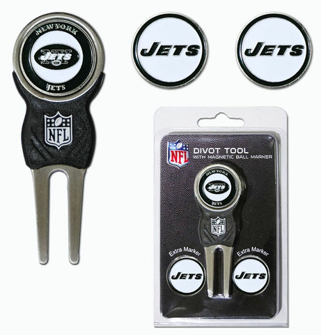 New York Jets Golf Divot Tool with 3 Markers - Special Order
