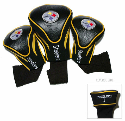 Pittsburgh Steelers Golf Club 3 Piece Contour Headcover Set