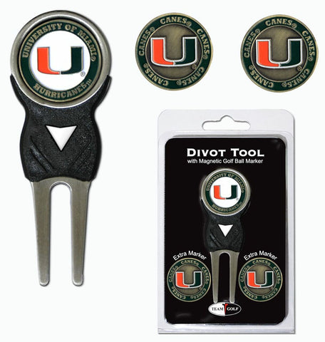 ~Miami Hurricanes Golf Divot Tool with 3 Markers - Special Order~ backorder