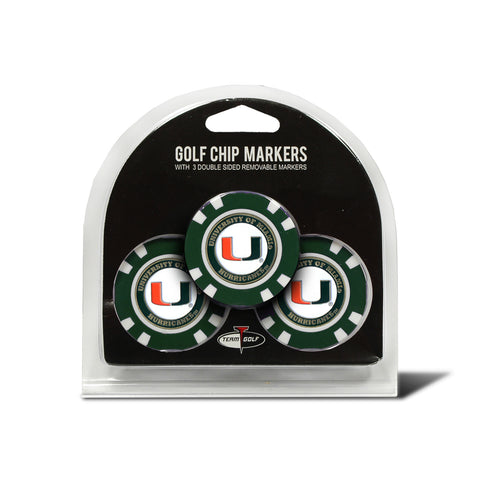 ~Miami Hurricanes Golf Chip with Marker 3 Pack - Special Order~ backorder