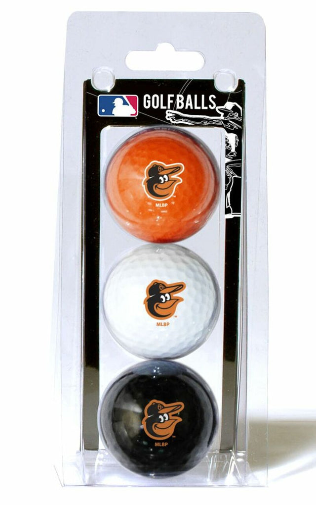 Baltimore Orioles 3 Pack of Golf Balls