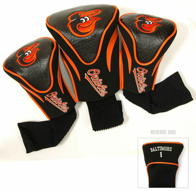 Baltimore Orioles Golf Club Headcover Set 3 Piece Contour Style