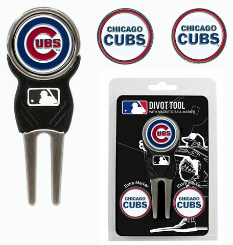 Chicago Cubs Golf Divot Tool with 3 Markers