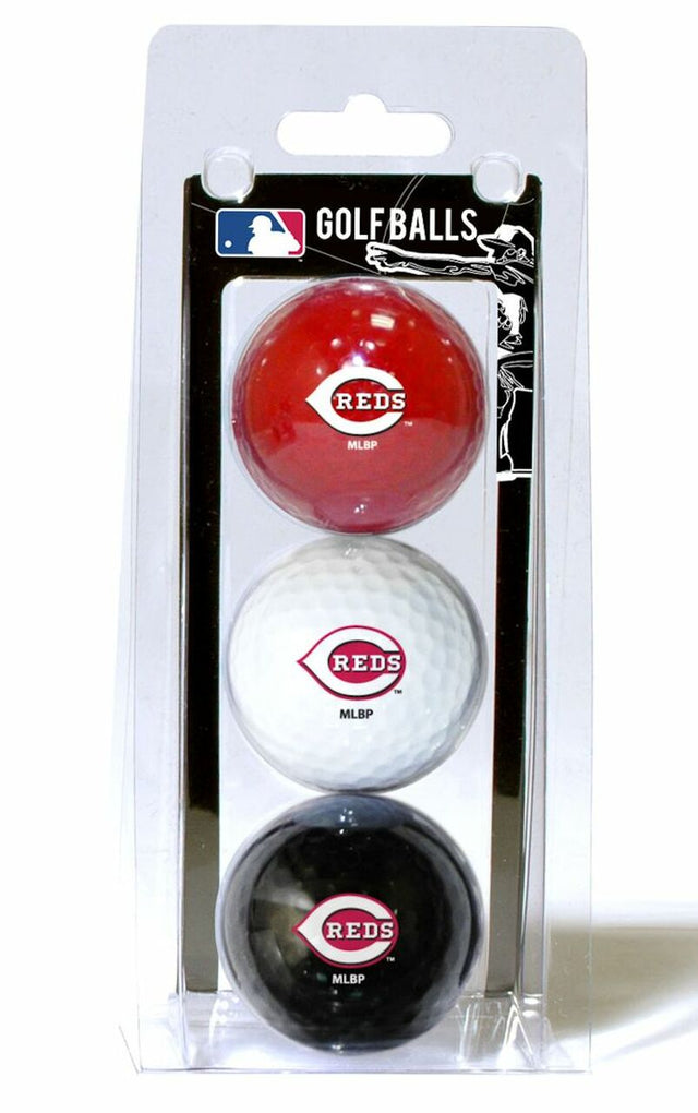 Paquete de 3 pelotas de golf de los Cincinnati Reds