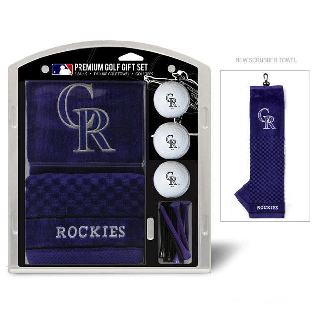 Colorado Rockies Golf Gift Set with Embroidered Towel