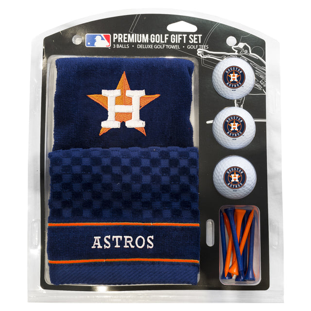 Juego de regalo de golf de los Houston Astros con toalla bordada