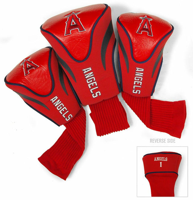 Juego de fundas para palos de golf Los Angeles Angels de 3 piezas, estilo contorno