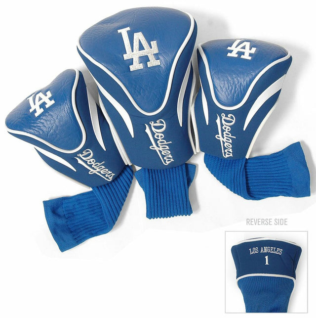 Juego de fundas para palos de golf de tres piezas de Los Angeles Dodgers Contour