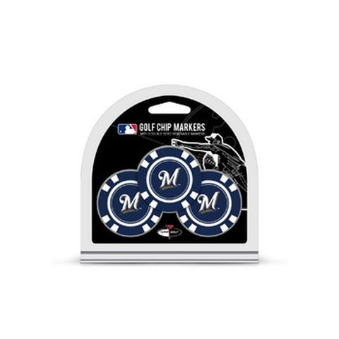 Milwaukee Brewers Golf Chip with Marker 3 Pack - Special Order