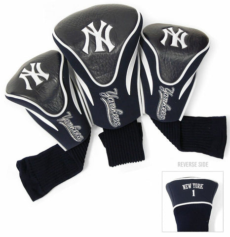 New York Yankees Golf Club 3 Piece Contour Headcover Set