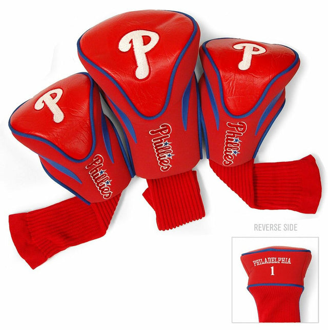 Juego de fundas para palos de golf de tres piezas de los Philadelphia Phillies