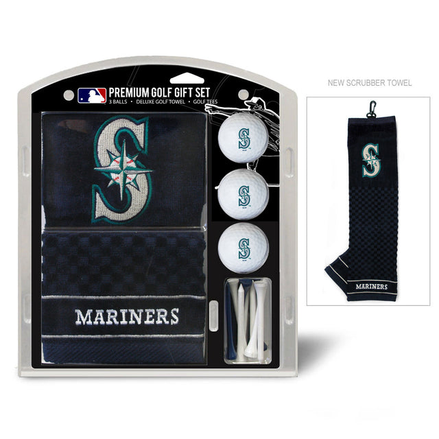 Set de regalo de golf de los Seattle Mariners con toalla bordada