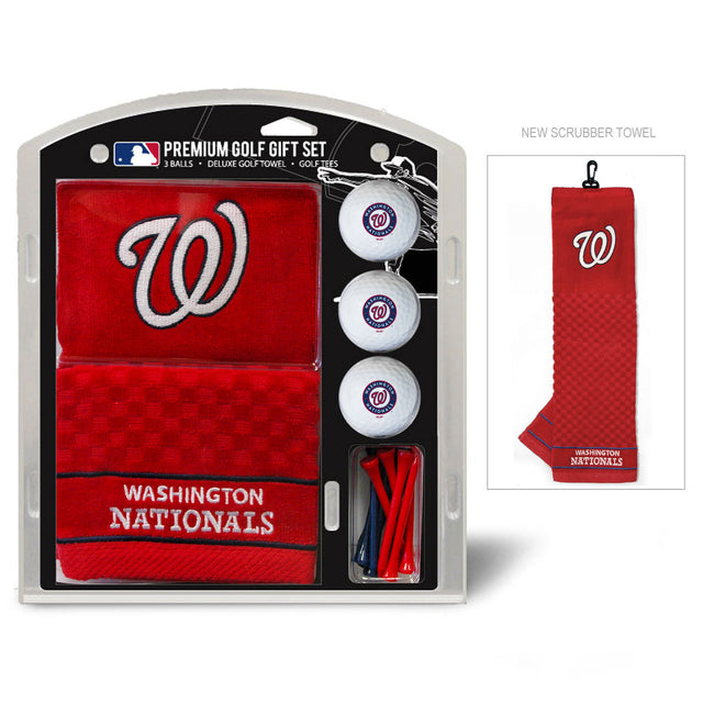 Juego de regalo de golf de los Washington Nationals con toalla bordada