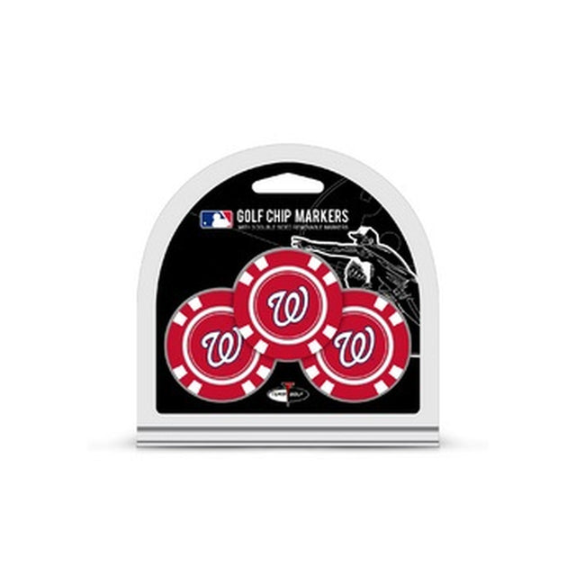 Paquete de 3 fichas de golf con marcador de los Washington Nationals