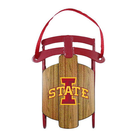 ~Iowa State Cyclones Ornament Metal Sled - Special Order~ backorder