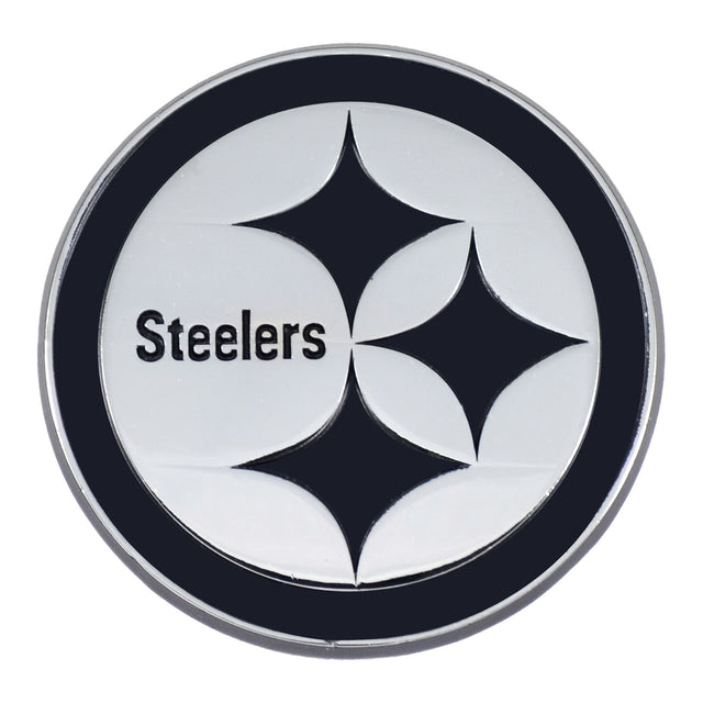 Emblema de metal cromado premium para automóvil de los Pittsburgh Steelers, descontinuado