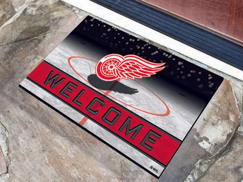 ~Detroit Red Wings Door Mat 18x30 Welcome Crumb Rubber - Special Order~ backorder