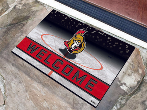 ~Ottawa Senators Door Mat 18x30 Welcome Crumb Rubber - Special Order~ backorder
