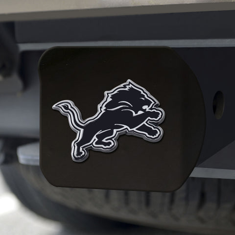 ~Detroit Lions Hitch Cover Chrome Emblem on Black - Special Order~ backorder