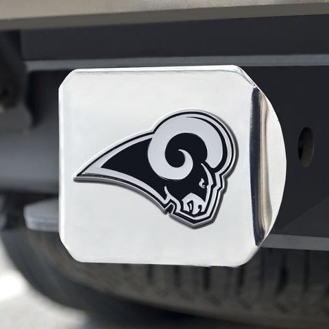 ~Los Angeles Rams Hitch Cover Chrome Emblem on Chrome - Special Order~ backorder