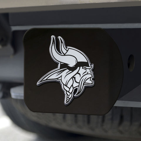 ~Minnesota Vikings Hitch Cover Chrome Emblem on Black - Special Order~ backorder