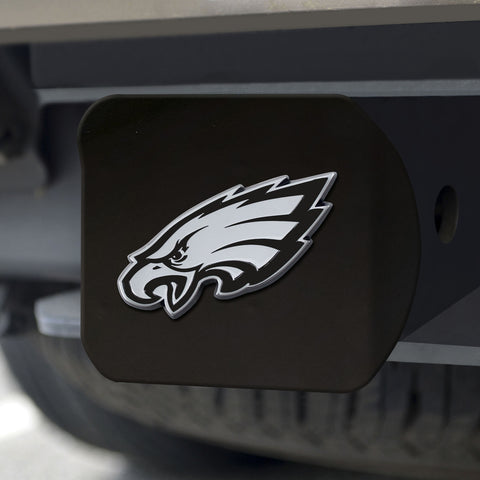 Philadelphia Eagles Hitch Cover Chrome Emblem on Black - Special Order