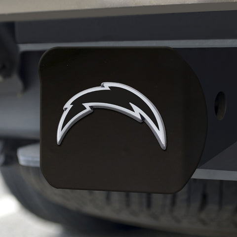 ~Los Angeles Chargers Hitch Cover Chrome Emblem on Black - Special Order~ backorder