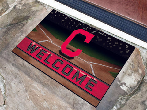 ~Cleveland Indians Door Mat 18x30 Welcome Crumb Rubber - Special Order~ backorder