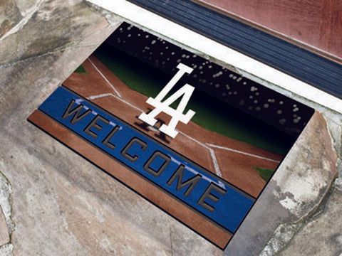 ~Los Angeles Dodgers Door Mat 18x30 Welcome Crumb Rubber - Special Order~ backorder