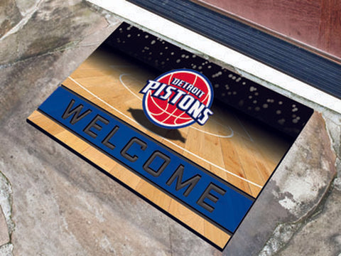 ~Detroit Pistons Door Mat 18x30 Welcome Crumb Rubber - Special Order~ backorder